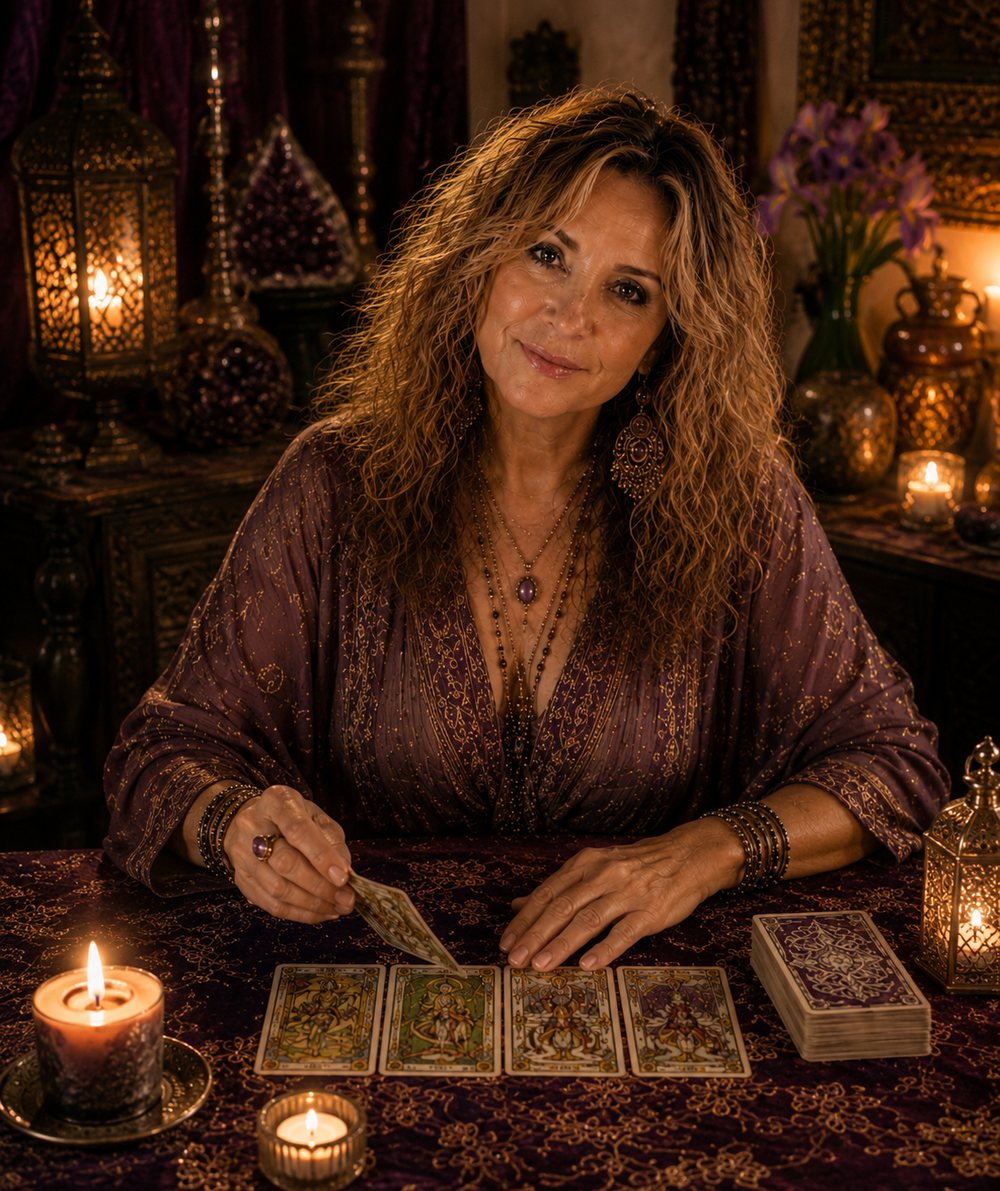 Clara de Oteiza en su altar