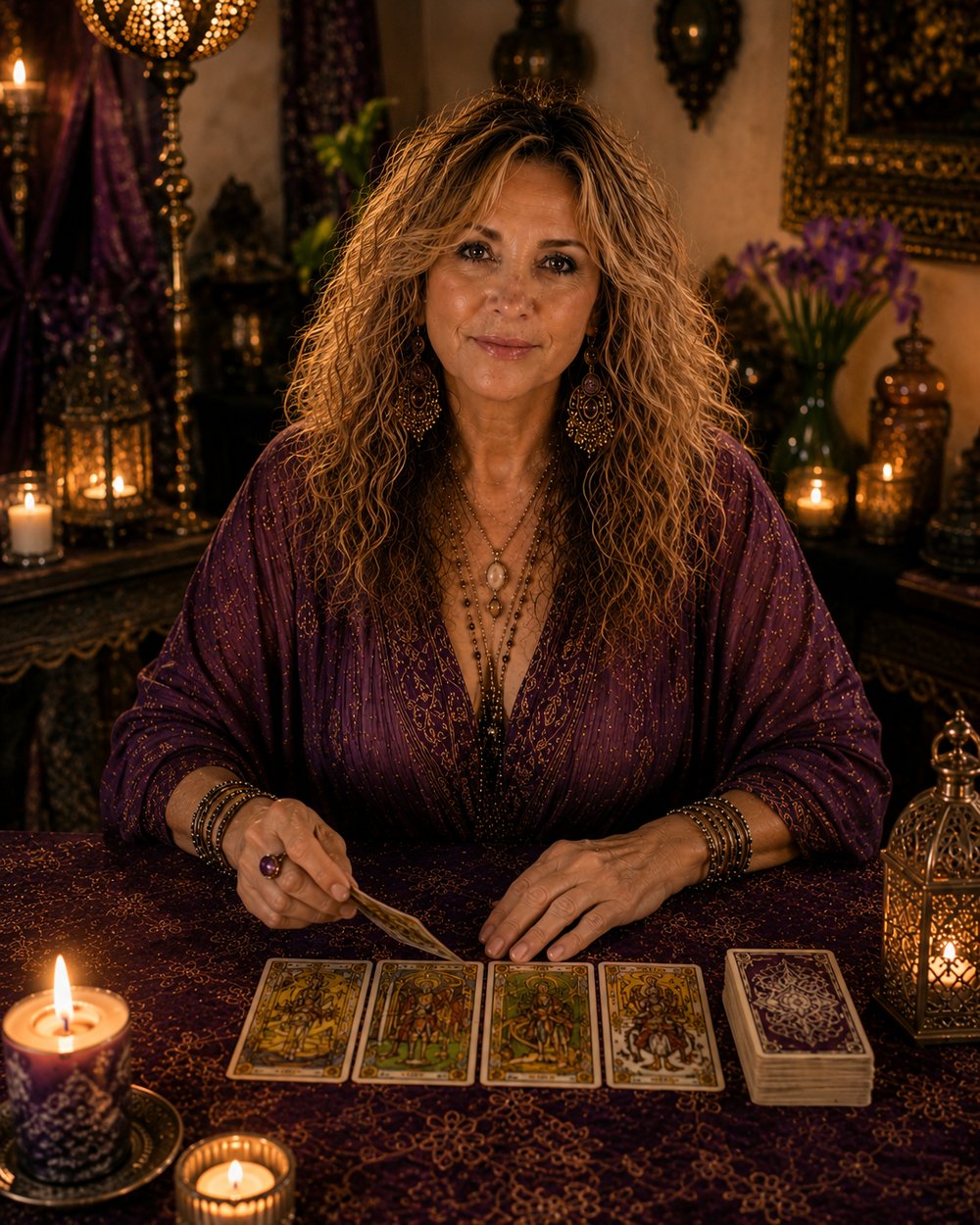 Clara de Oteiza en su altar